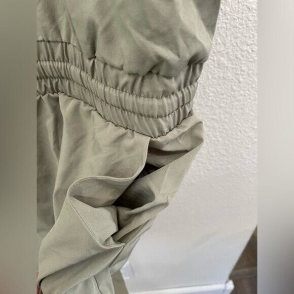 New Maurice’s Athleisure Casual Zip Dress Neutral Athletic Preppy Pockets - Picture 3 of 7